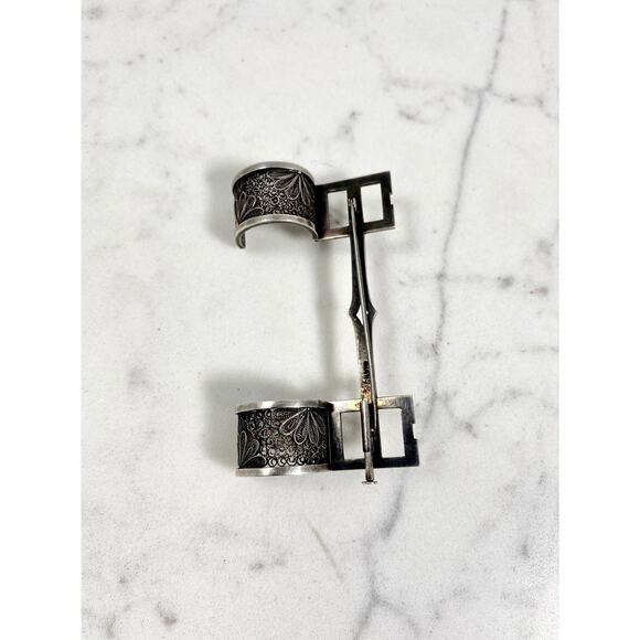 Antique Sterling Flower Brooch Holder - Picture 7 of 7